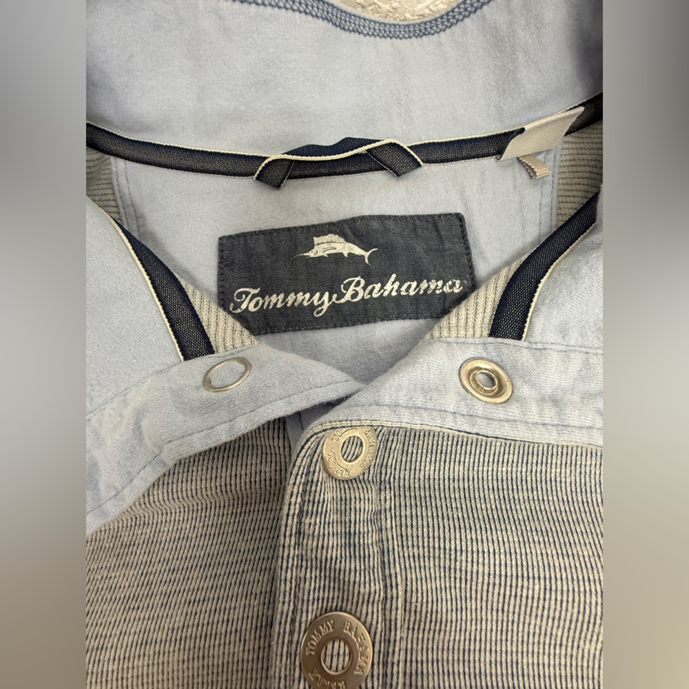 Tommy Bahama Quarter Button Down Shirt Men’s XXL Blue - Picture 3 of 10